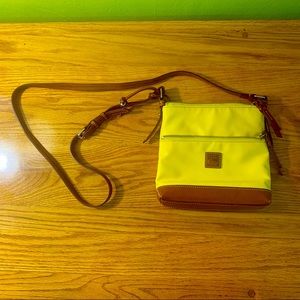 Dooney & Bourke Crossbody Yellow Nylon and Leather